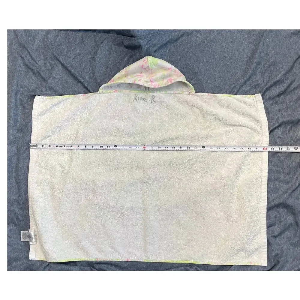 Lilly Pulitzer & Pottery Barn Kids 100% Cotton Beach Hooded Towel Green/Pink